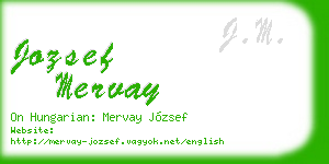 jozsef mervay business card