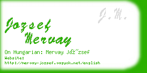 jozsef mervay business card
